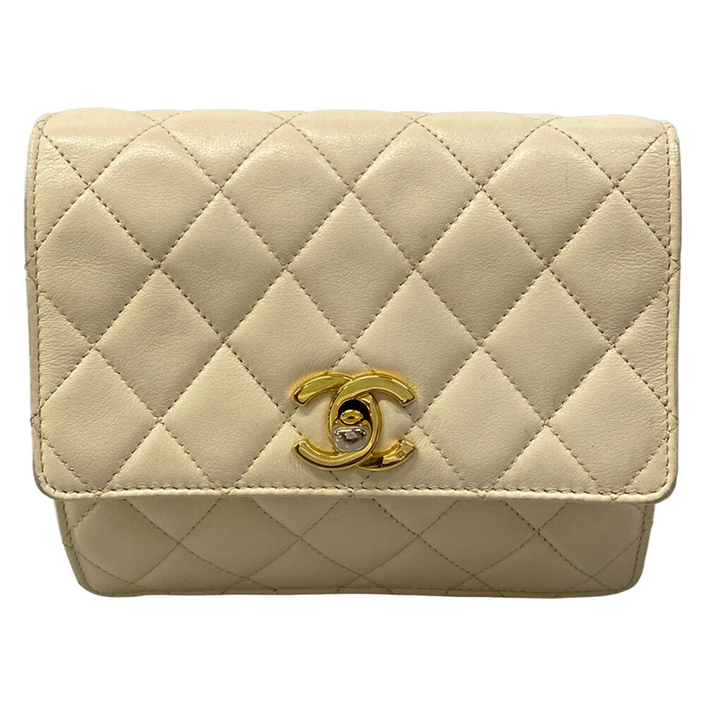 Chanel Matelasse Cream Gold Lambskin #329393C90B